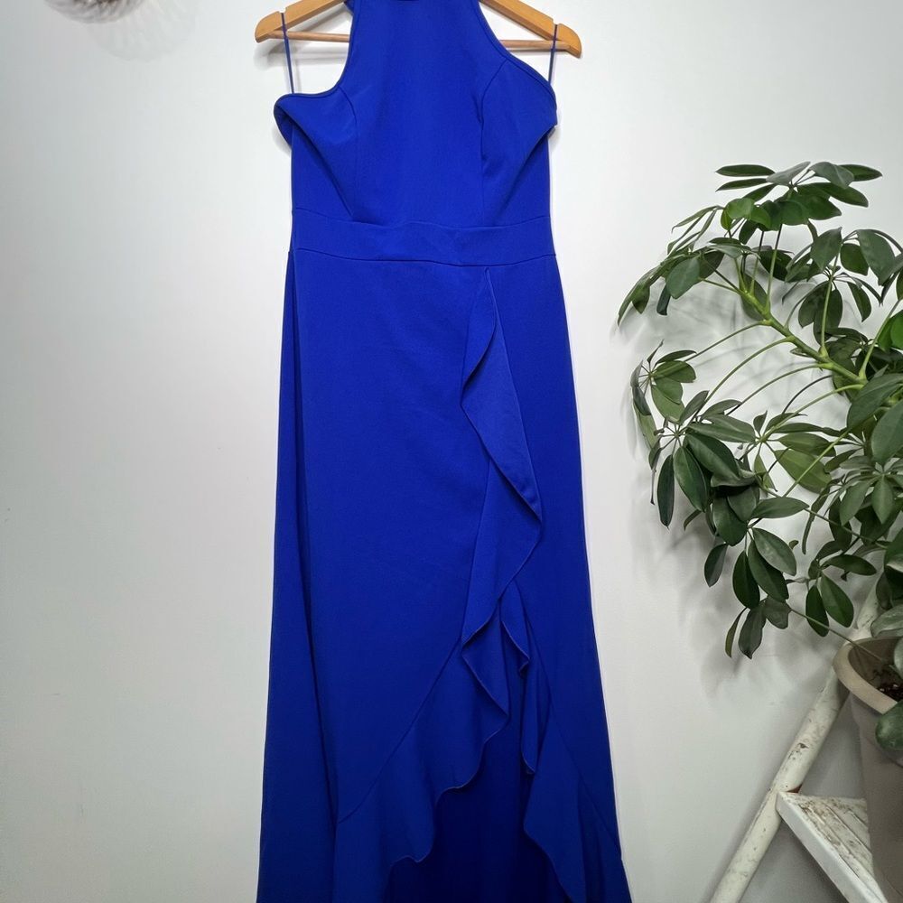 Chic Blue Maxi Dress with Flowing Silhouette - Picture 3 of 7